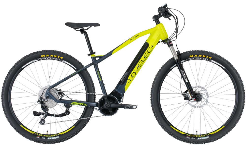 Górski rower elektryczny LOVELEC Naos Yellow (rama 19'') 2022 !!! POWYSTAWOWY MODEL !!!