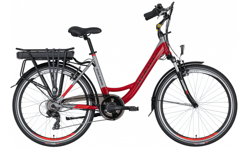 Miejski rower elektryczny LOVELEC Polaris Red/Grey