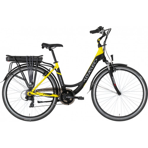 Miejski rower elektryczny LOVELEC Capella Black/Yellow 2021