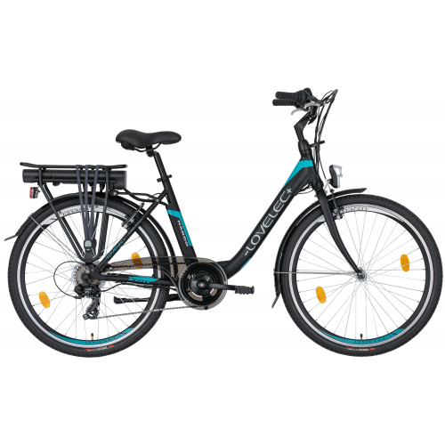 Miejski rower elektryczny LOVELEC Nardo Black/Blue 2022 !! TESTOWY MODEL !!