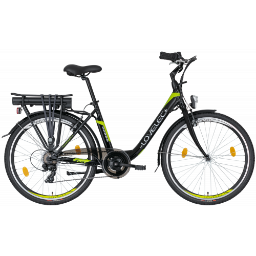 Miejski rower elektryczny LOVELEC Nardo Black/Green 2022