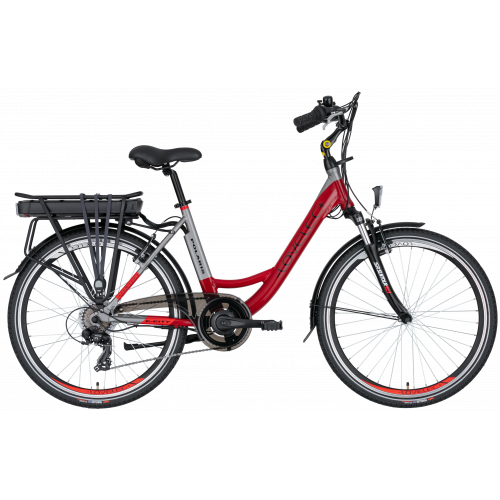 Miejski rower elektryczny LOVELEC Polaris Red/Grey 2022