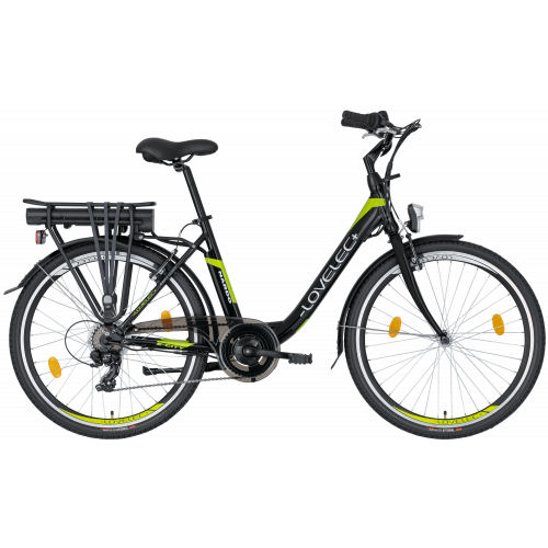 Miejski rower elektryczny LOVELEC Nardo Black/Green 2023