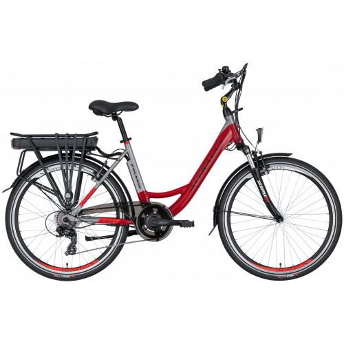 Miejski rower elektryczny LOVELEC Polaris Red/Grey 2024